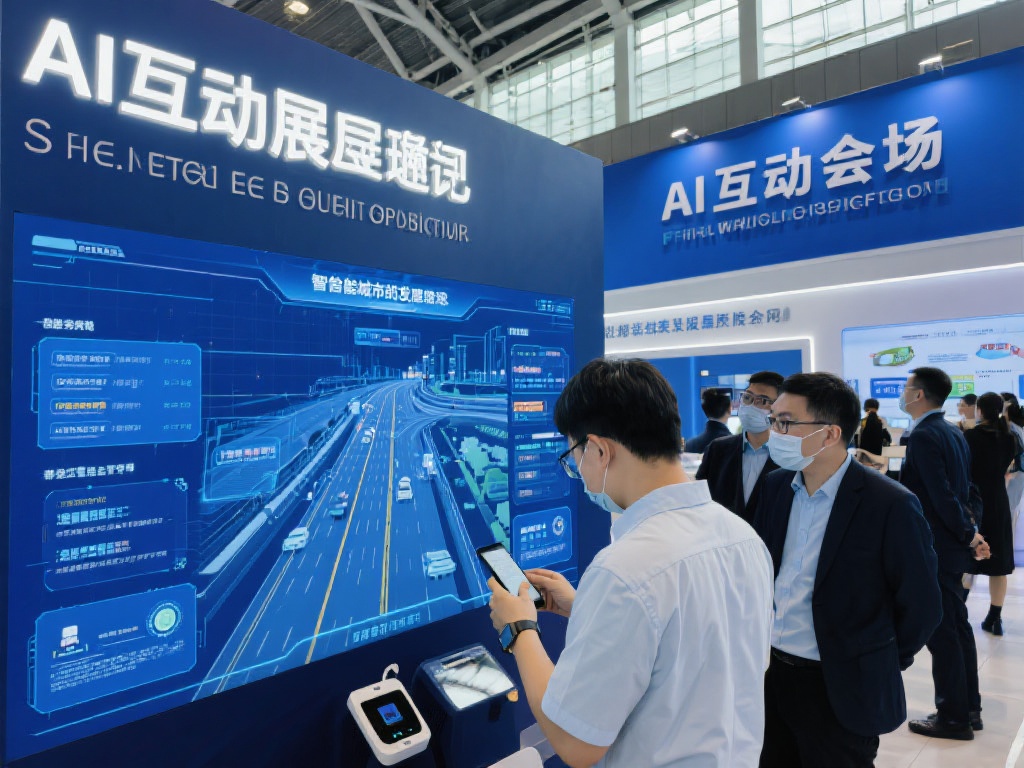 如在会议主场馆，AI互动展览成为观众聚焦的焦点之一